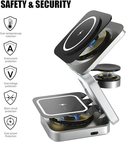 3-in-1 Magnetic Compatible Wireless Charger