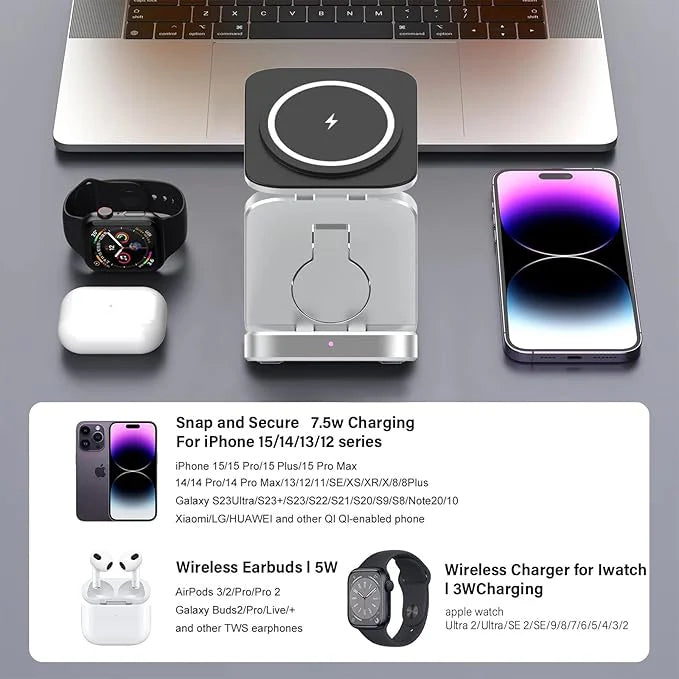 3-in-1 Magnetic Compatible Wireless Charger