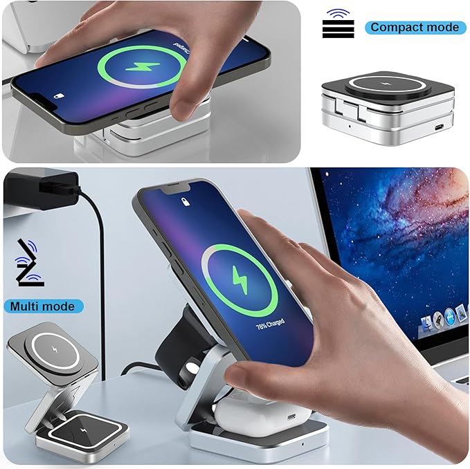 3-in-1 Magnetic Compatible Wireless Charger